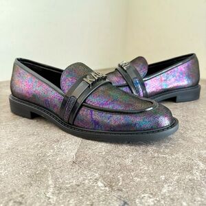 NWT KARL LAGERFELD PARIS Randall Iridescent Loafers Women’s Size 8